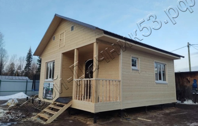 3 Каркасный дом Д-25, 7x6м, 42 М², Ленинградская область, Тихвинский район, деревня Красава (12)